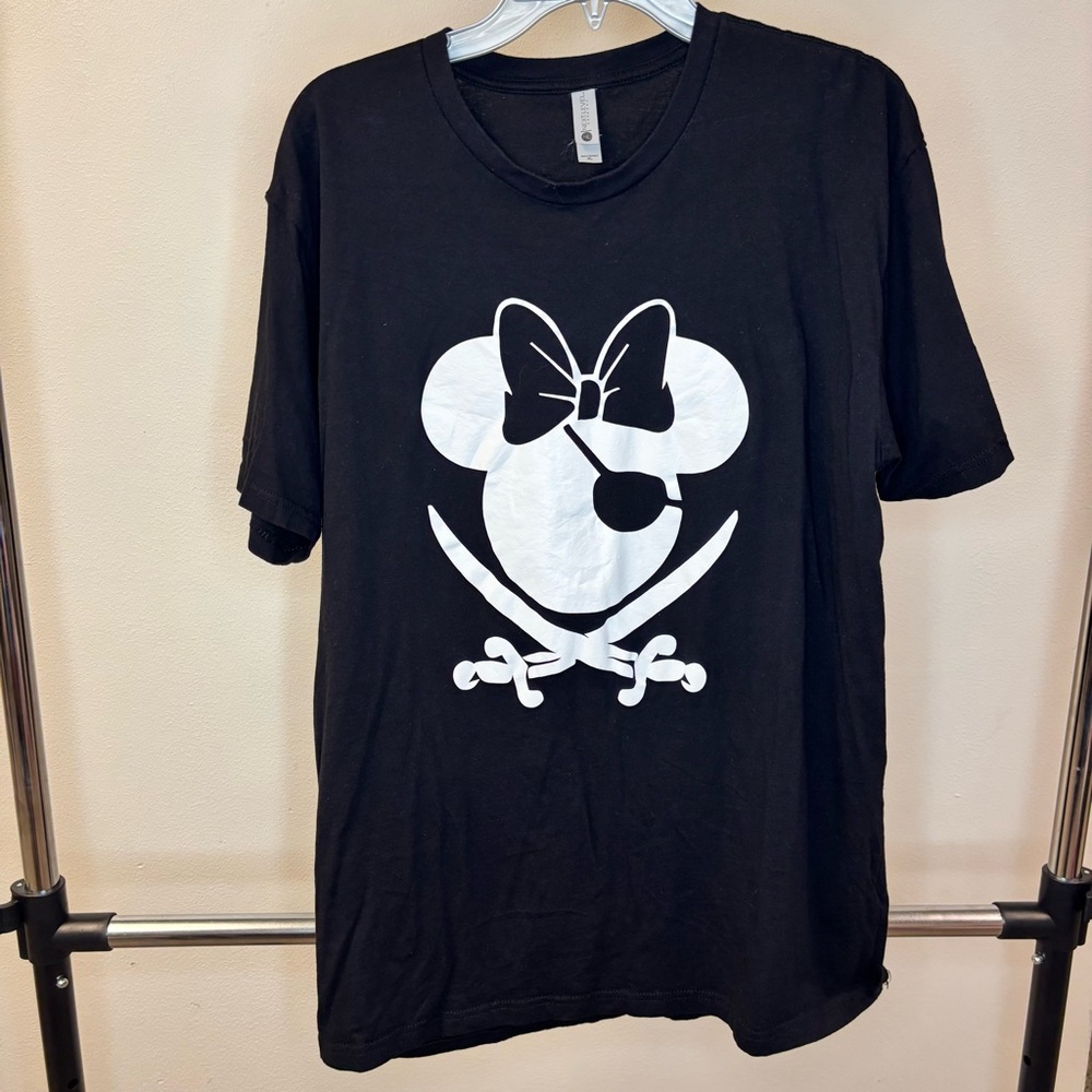 Minnie Mouse Pirate Next Level Apparel Black T-Shirt Size XL